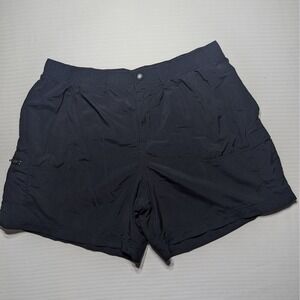 Columbia Women L Black Sandy River Cargo Shorts Nylon Quick Dry Hiking Gorpcore